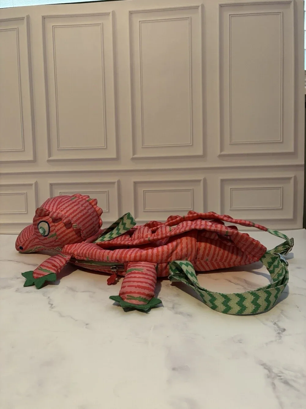 Rare Oilily Pink Crocodile Alligator Animal Backpack Kids Bag OESS210 Plush